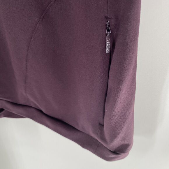 Athleta Superluxe 1/2 Zip Top Yoga Workout Athletic Performance Sz XL Purple - Picture 9 of 14